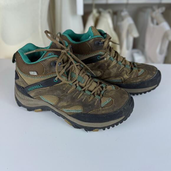 Merrell Dark Earth water proof hiking boots, shoes, women's sz, 8 S4114 - Picture 2 of 10